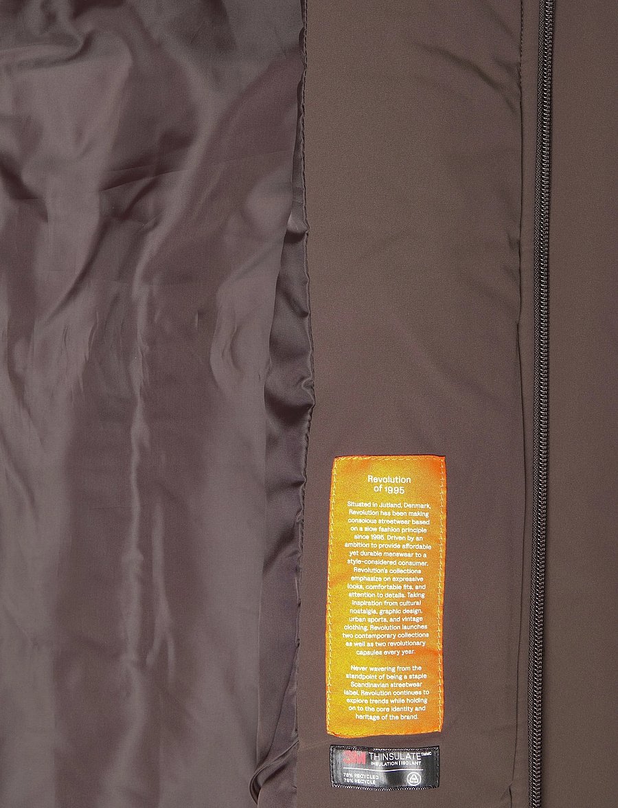 Revolution - Padded City Jacket - parkas - darkbrown - 5