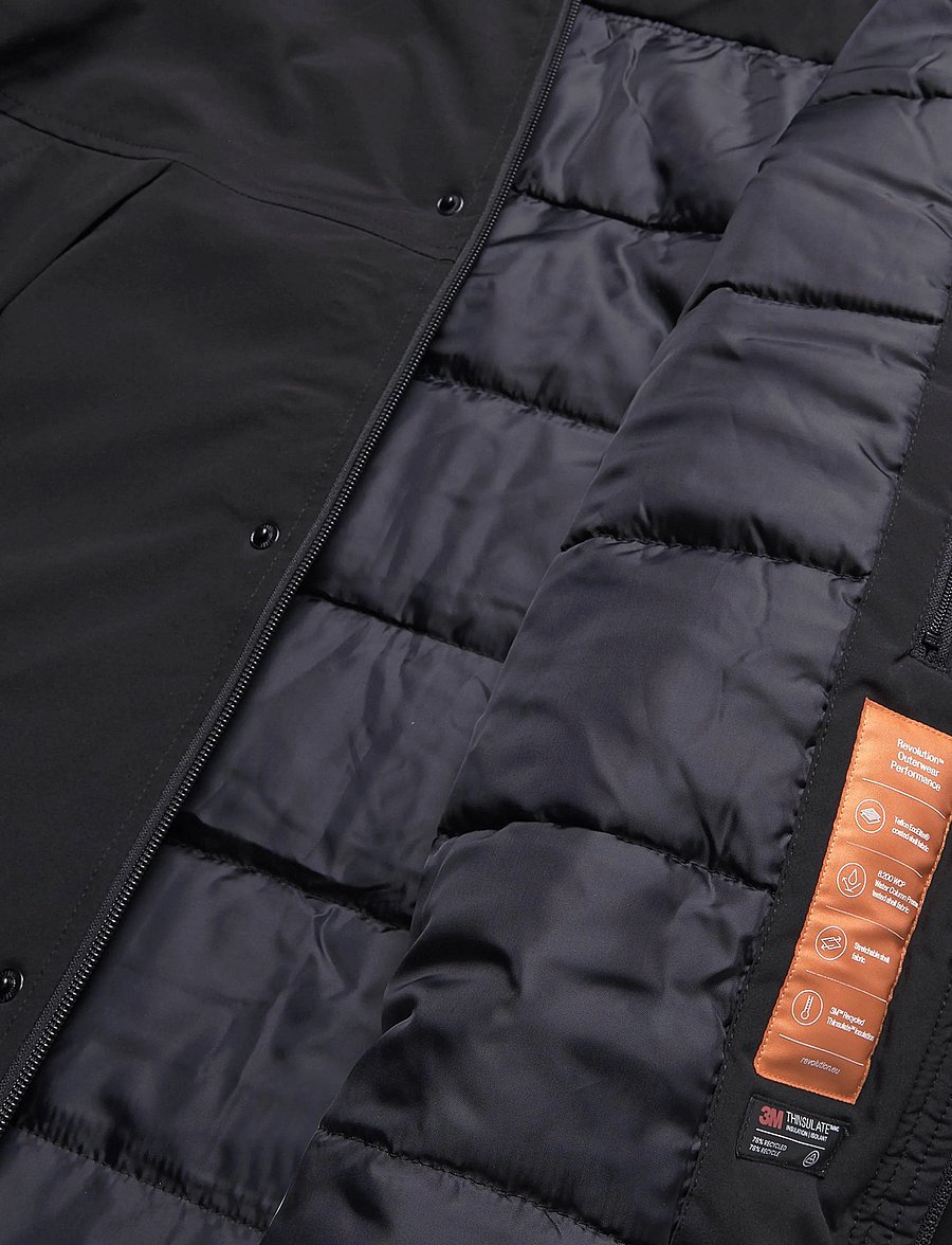 Revolution - Padded Tech Jacket - parkas - black - 5