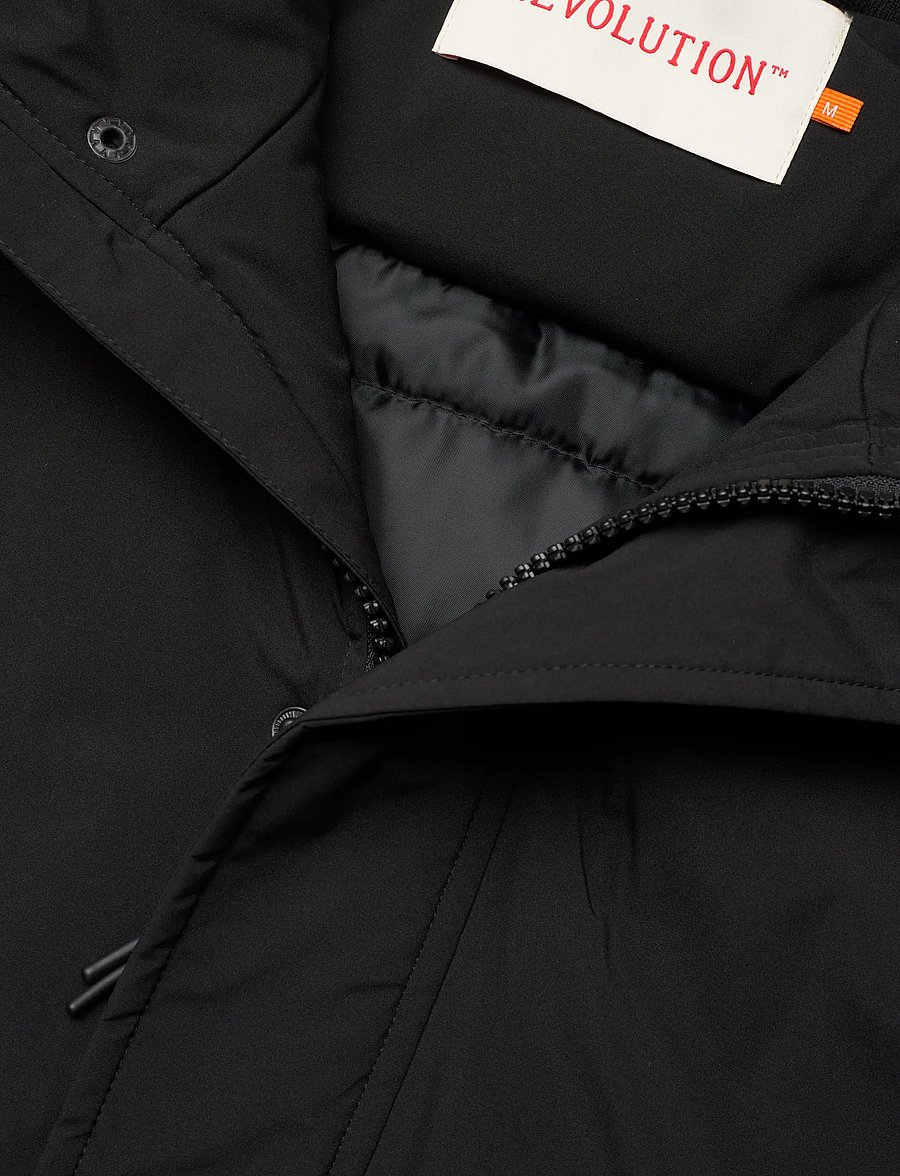 Revolution - Padded Tech Coat - pūkinės striukės - black - 2