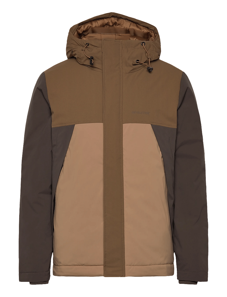 Revolution - Padded Tech Jacket - fôrede jakker - brown - 0