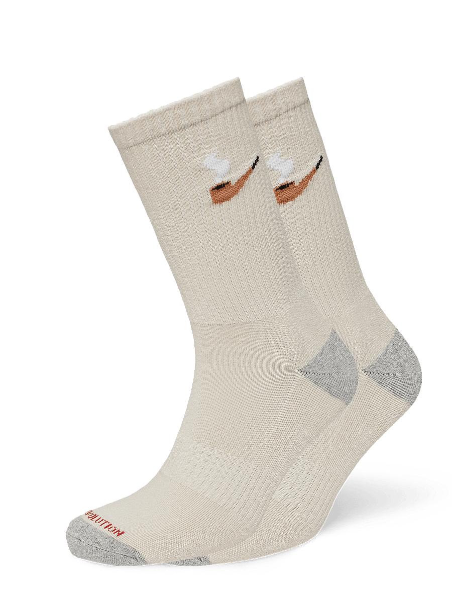 Revolution - Jaquard Crew Sock - klassikalised sokid - offwhite - 0
