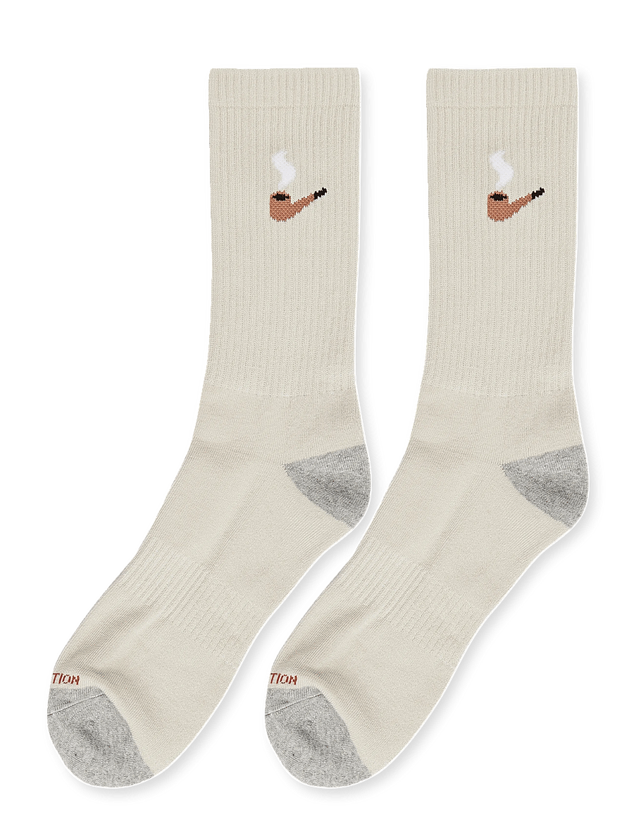 Revolution - Jaquard Crew Sock - klassikalised sokid - offwhite - 1