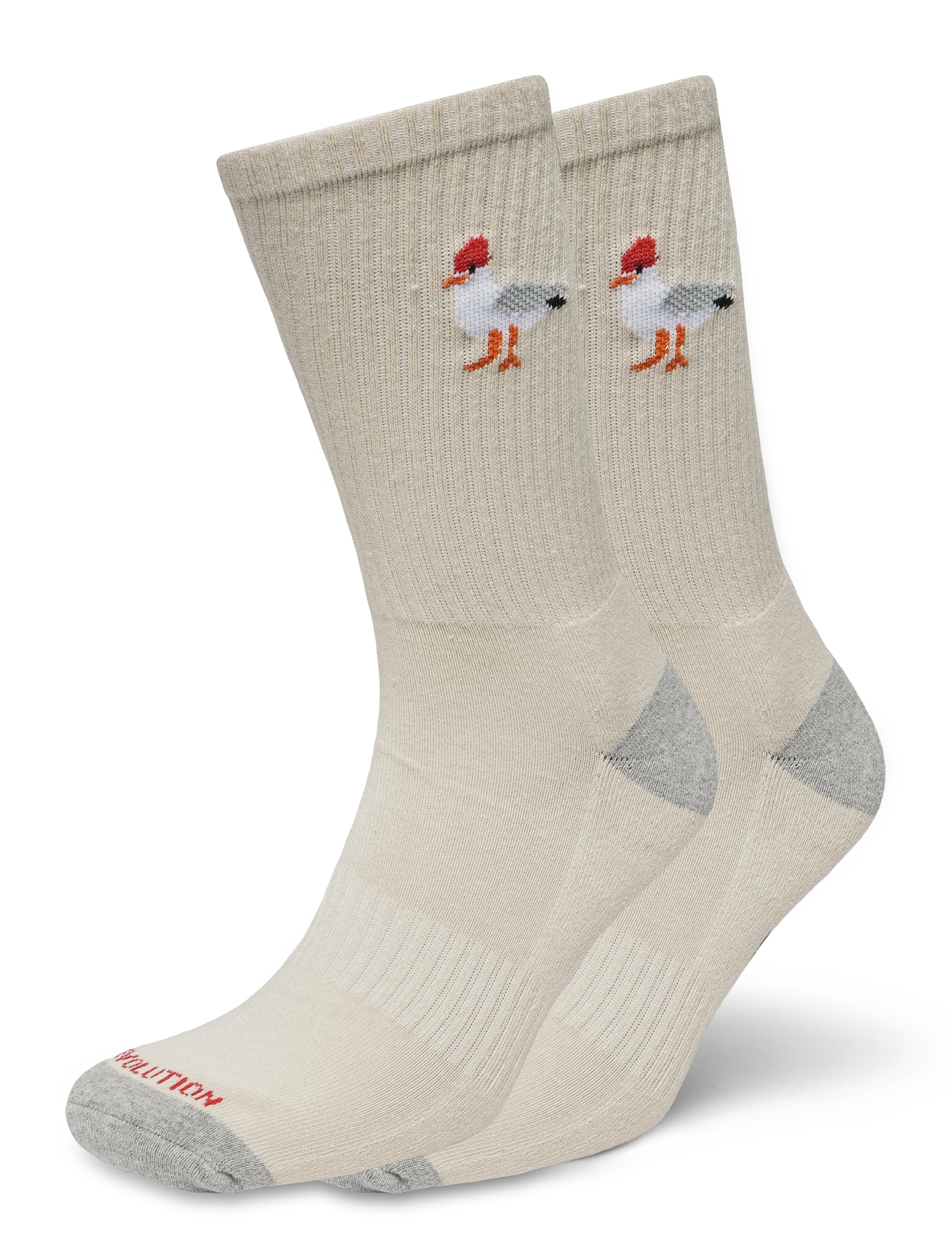 Revolution Jaquard Crew Sock - Aluspesu - OFFWHITE / cream
