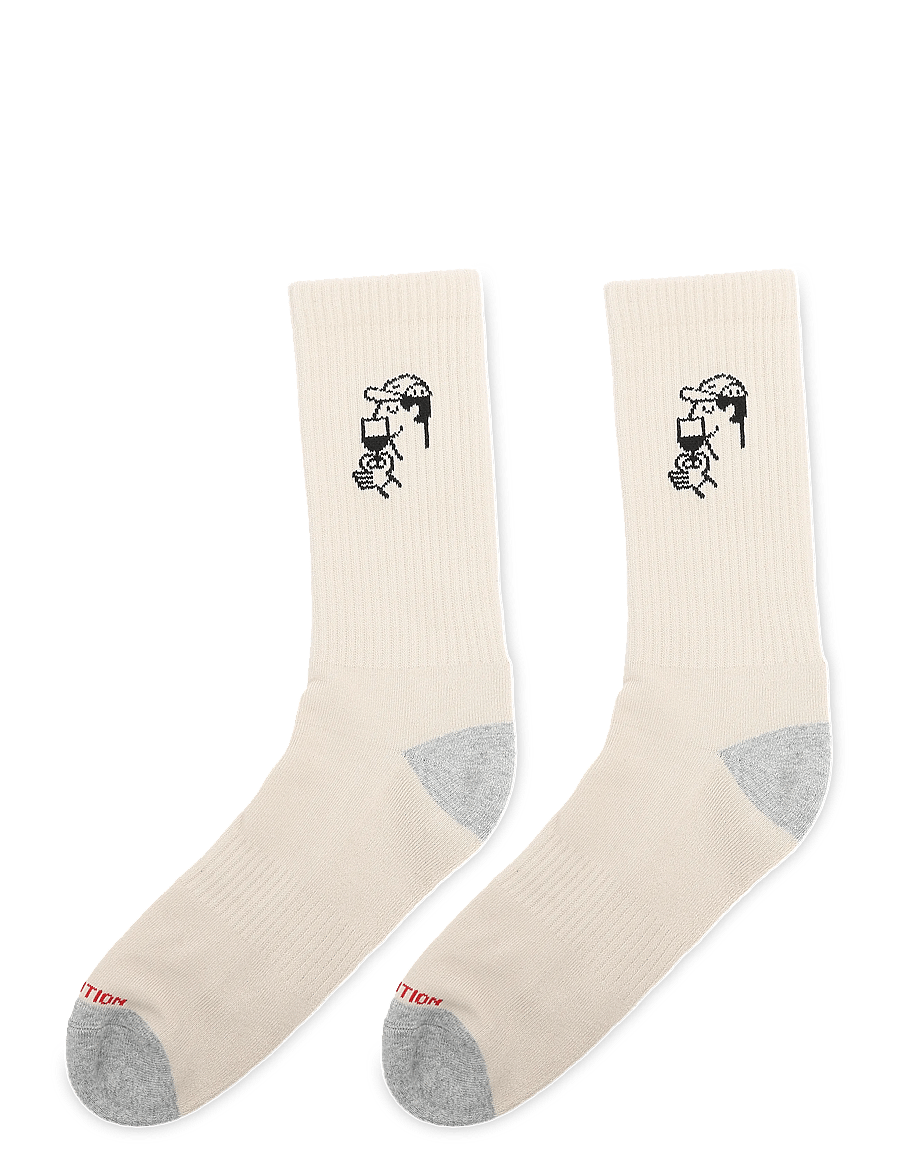 Revolution - Jaquard Crew Sock - klassikalised sokid - offwhite - 1