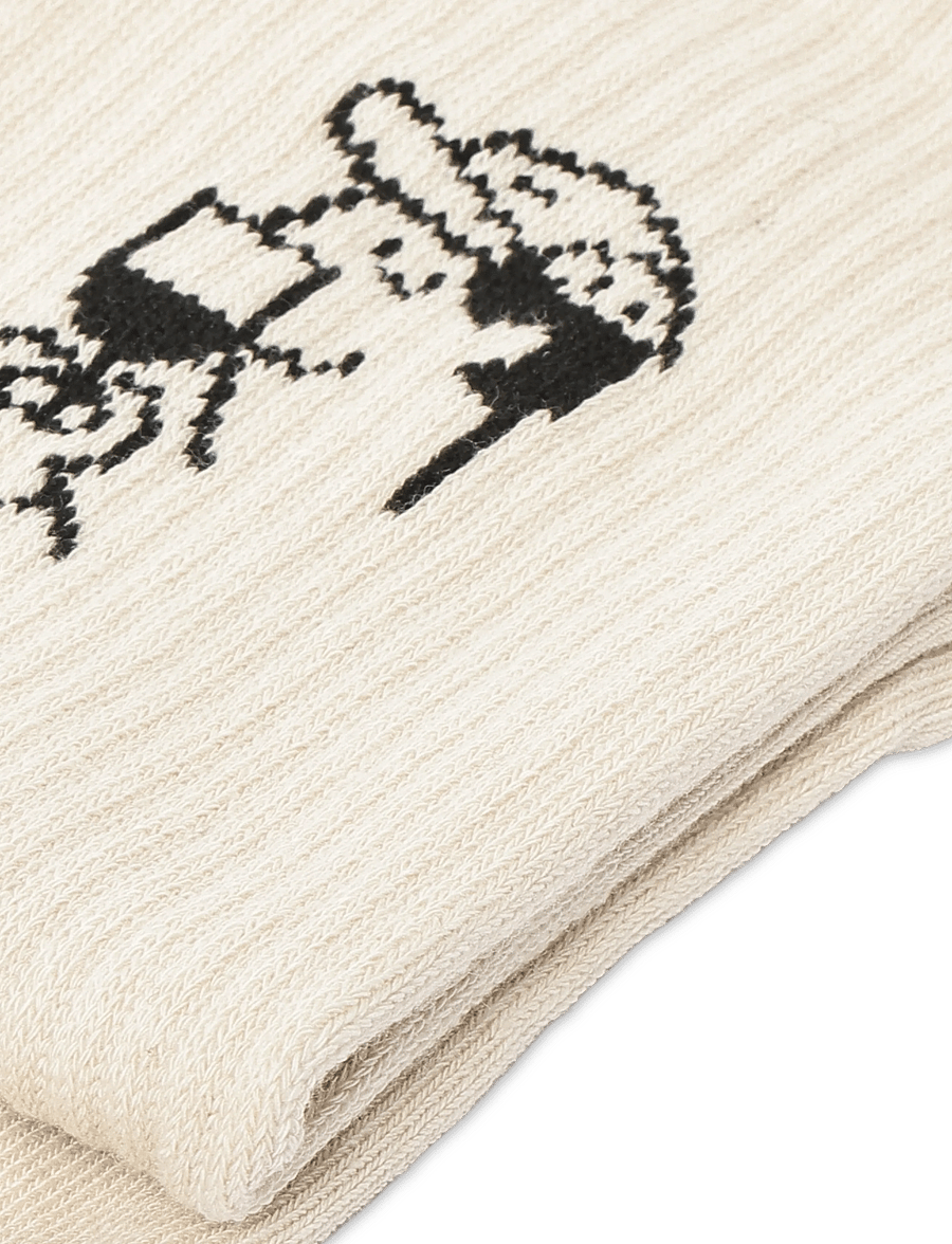 Revolution - Jaquard Crew Sock - klassikalised sokid - offwhite - 2