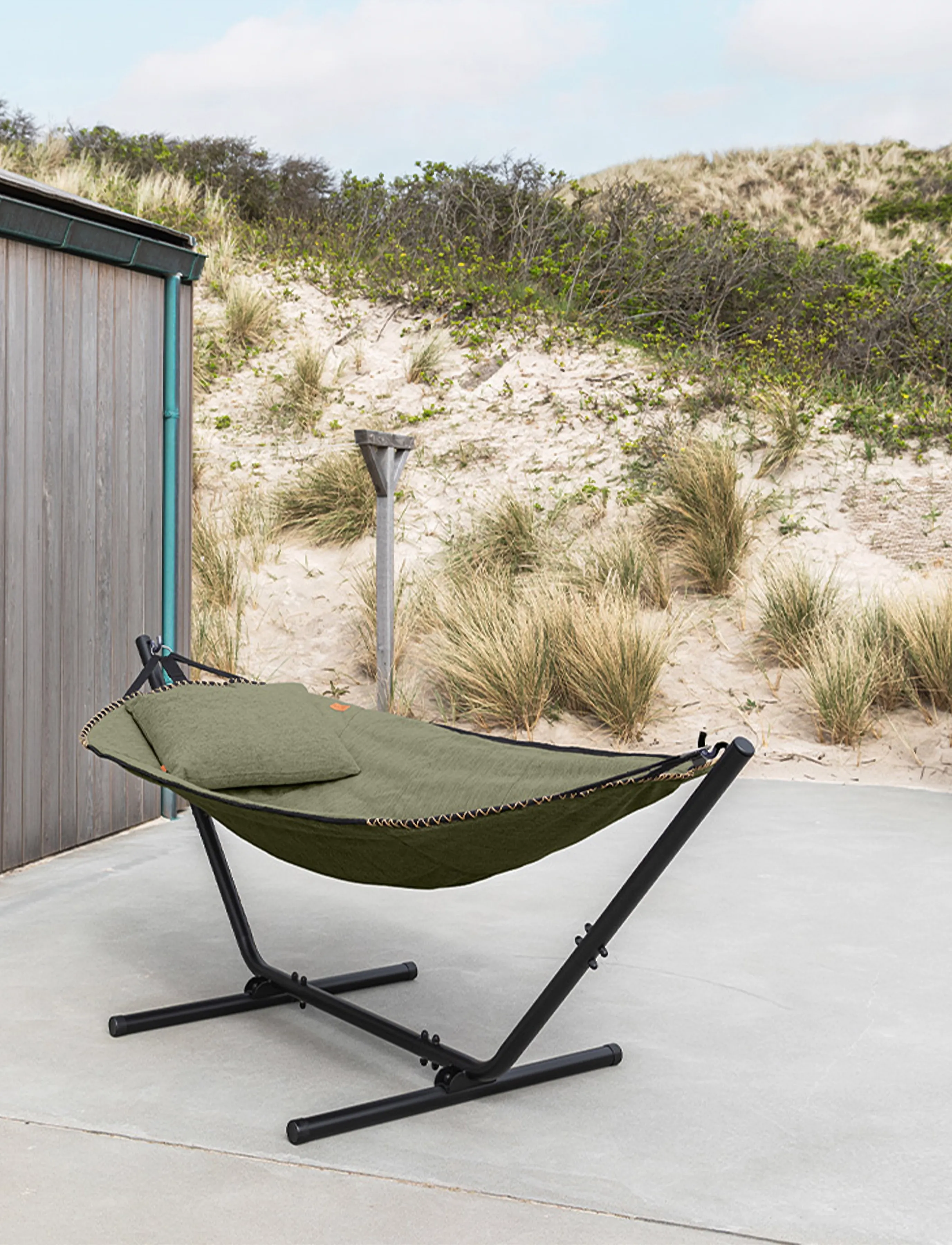 SACKit Cobana Hammock Olive - Black Alu Frame***, One Size, Khaki green, Outdoor Environment > Outdoor Seating, Unisex