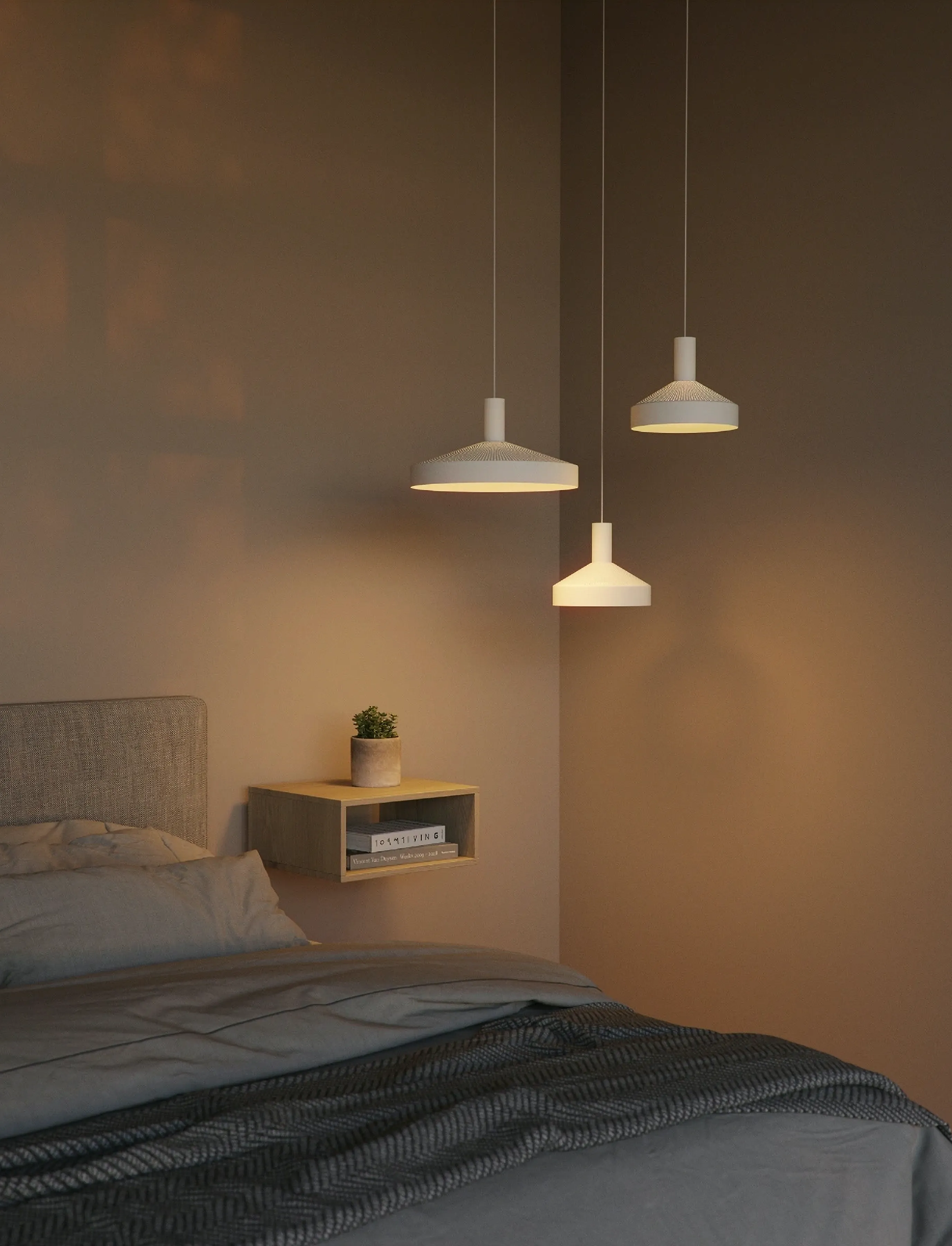 SACKit - DAWN Pendant ø400 - rippvalgustid - white - 5