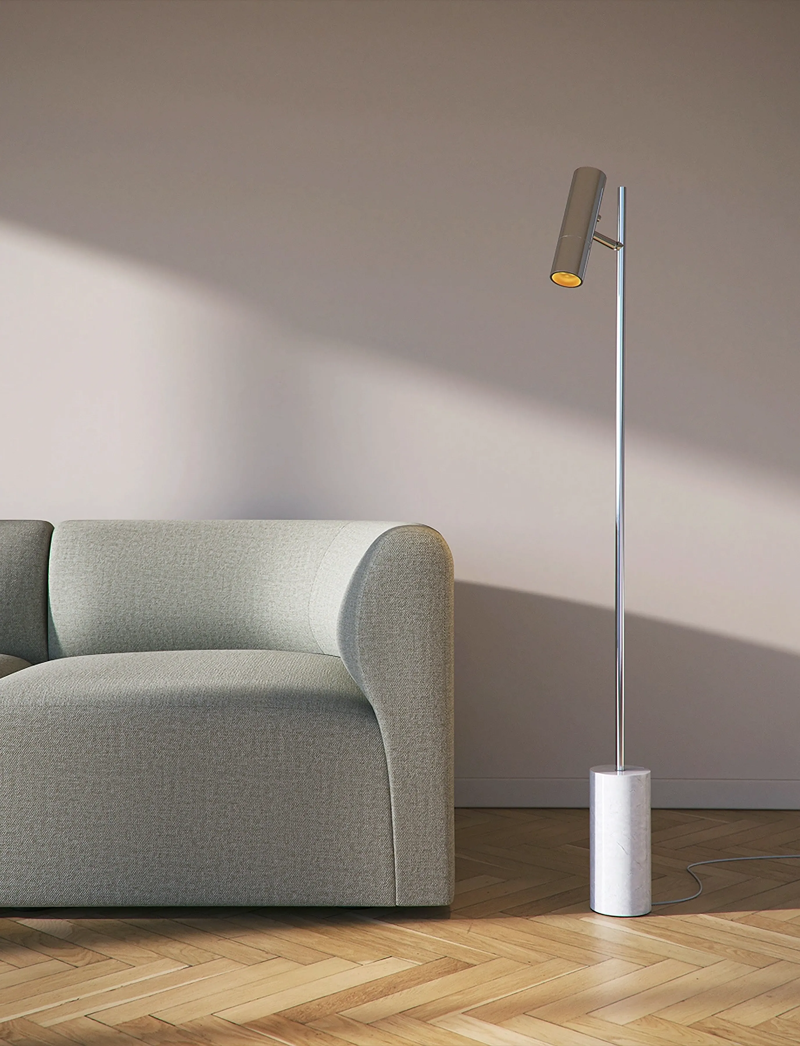 SACKit Expo Floor, H131 cm, Silver, Lamper > Gulvlamper, Unisex