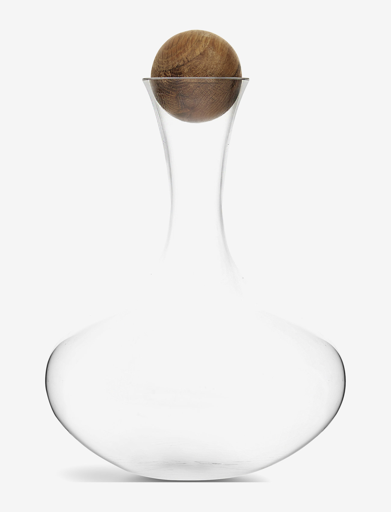 Sagaform - Nature  wine carafe with oak stopper - vinkarafler - clear - 0