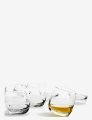 Club whiskey glasses, rounded base, 6-pack - CLEAR