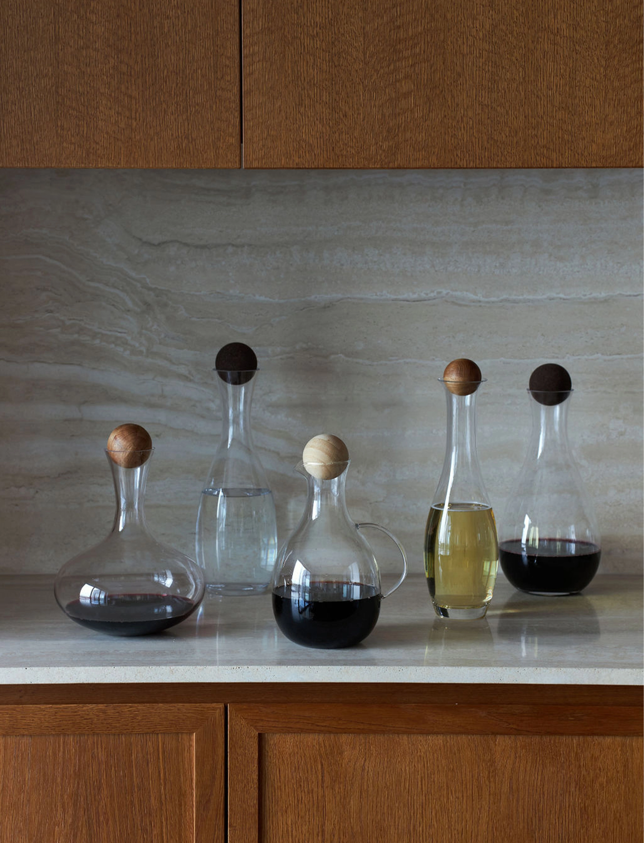 Sagaform Nature Wine/Water Carafe With Oak Stopper, 1 L, Jugs & Carafes, Nackt - Wine Carafes Decanters, Homeware