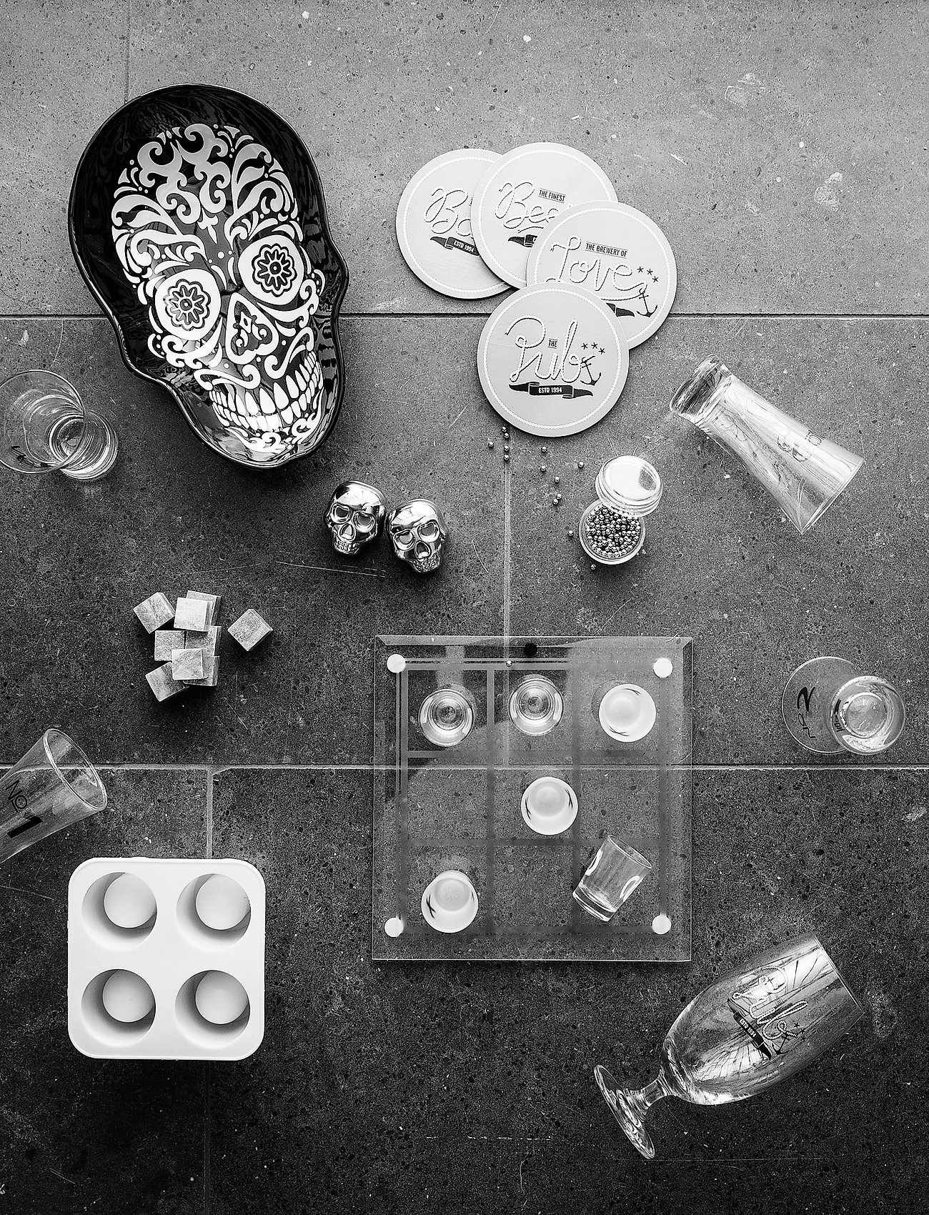 Sagaform Club Whiskey Stones 9-Pack, One Size, Drink & Bar Accessories, Grau - Stones, Homeware
