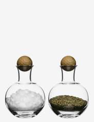 Sagaform - Nature serving set with oak cork, 2-pack - salt- og pepperbøsser - clear - 0