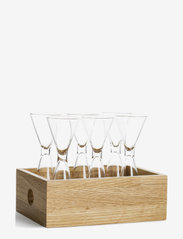 Schnapps set with tray - BROWN