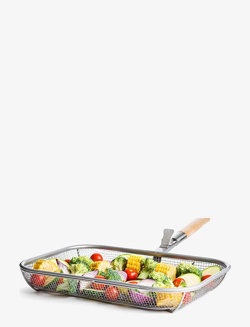 Sagaform - Fredde BBQ basket - osta hinna alusel - silver/brown - 1