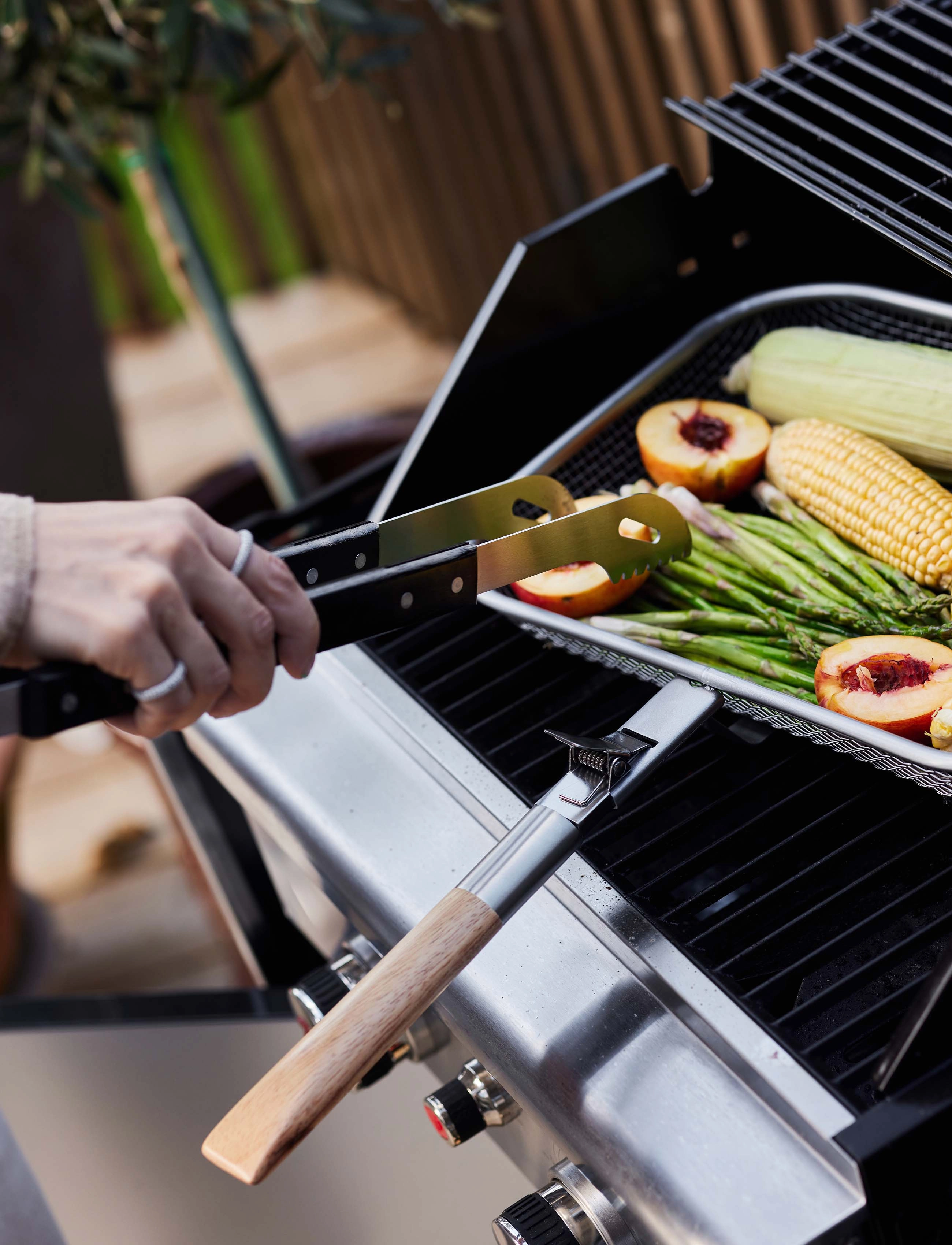 Sagaform Fredde Bbq Grillkurv, One Size, Kitchen Tools, Silber - Grill Homeware
