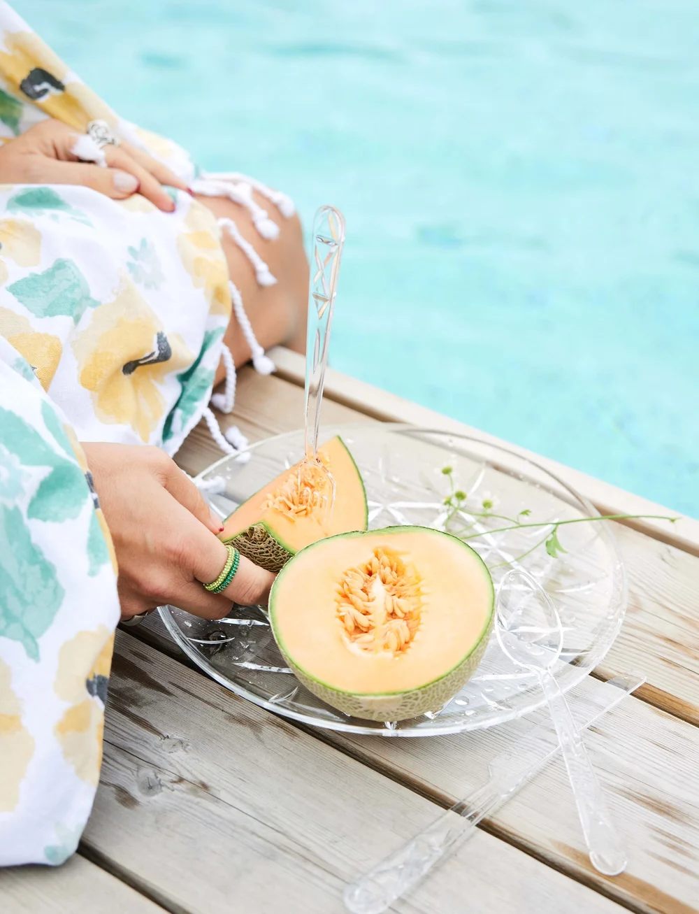 Sagaform - Picnic Juni plate - picknick-zubehör - clear - 1