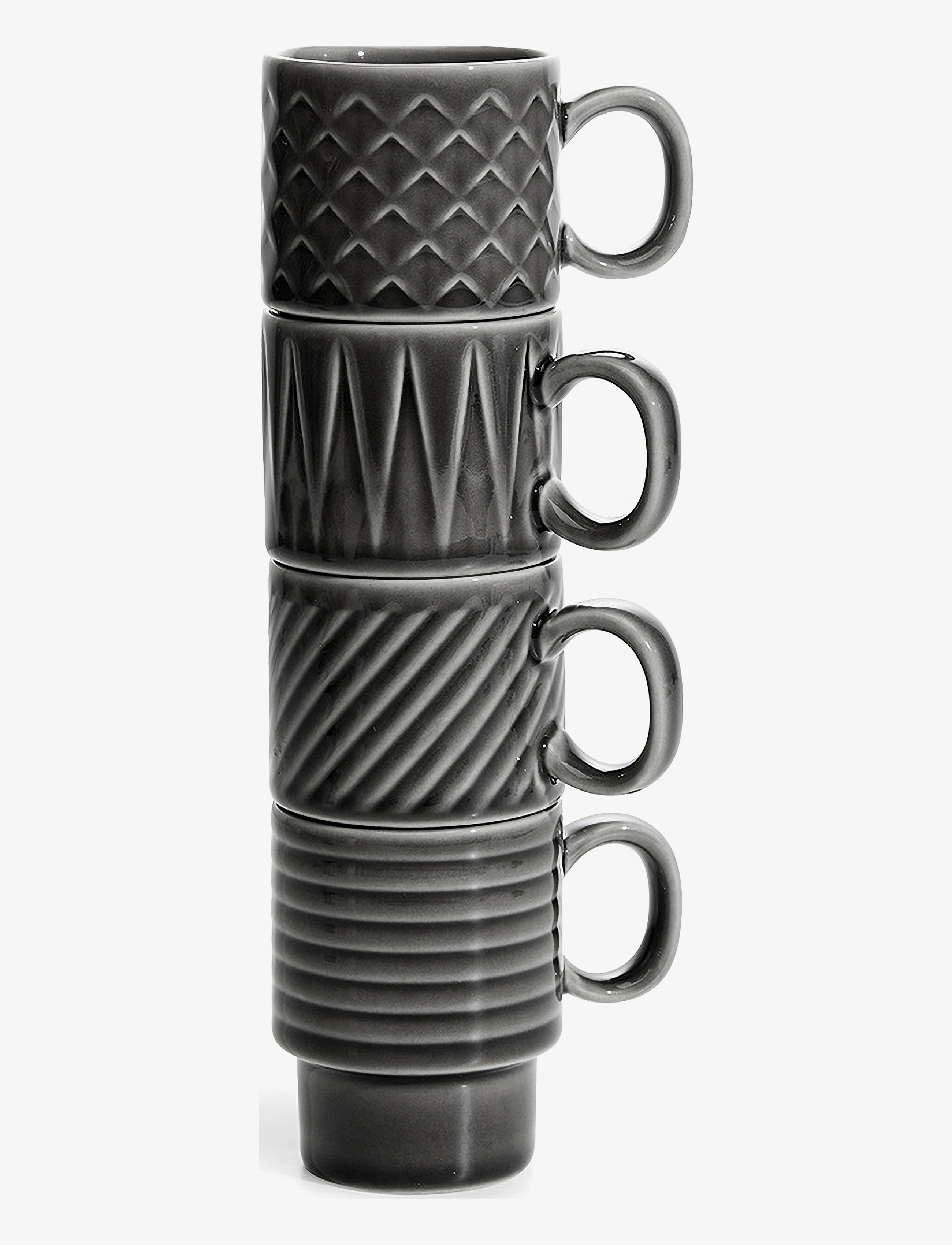 Sagaform Coffee & More, Mulled Wine/Espresso Cup 4-P, Espresso Kop, Grå, Str: 10 CL