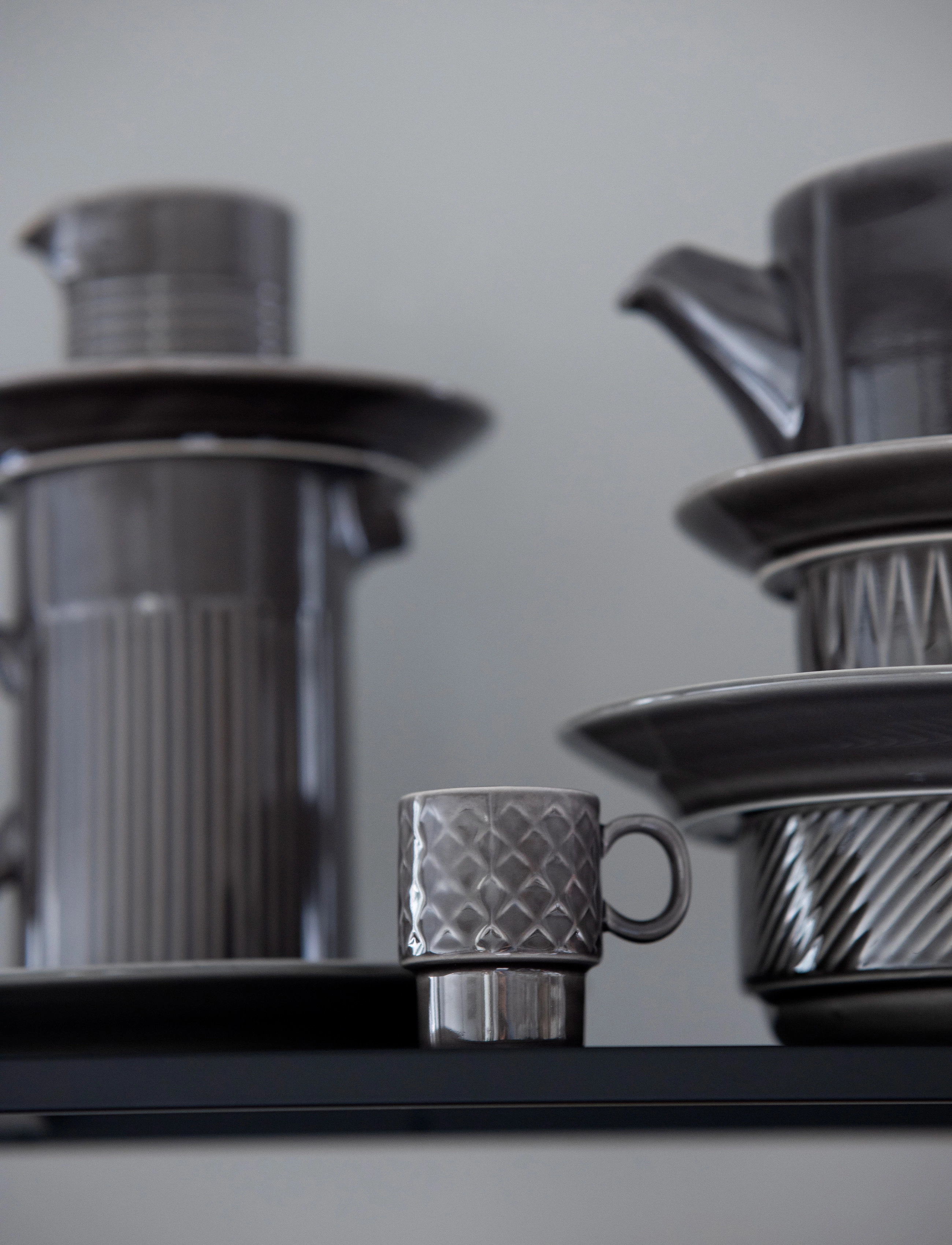 Sagaform Coffee & More, Mulled Wine/Espresso Cup 4-P, 10 CL, Grey, Kopper Og Krus > Espressokopper, Unisex