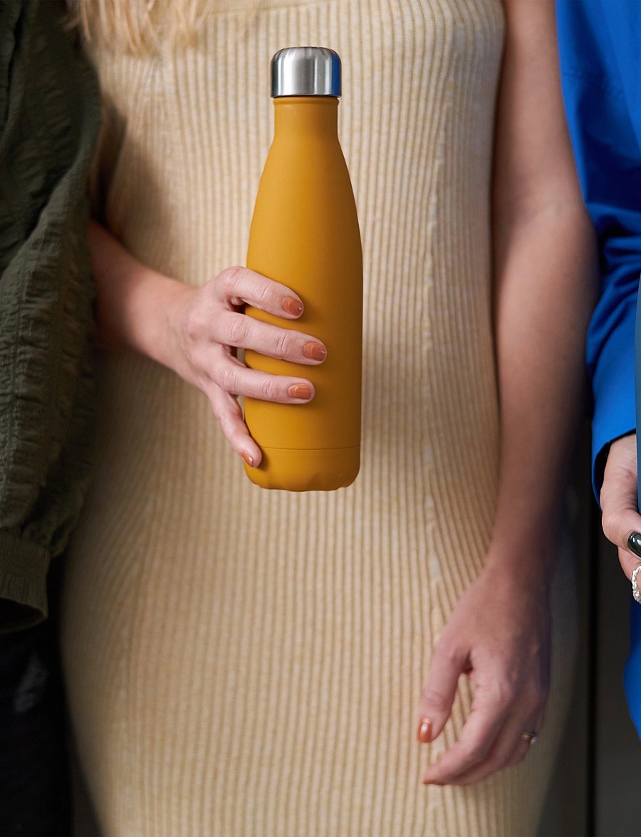 Sagaform - Steel bottle rubber finish 50cl - thermosflaschen - yellow - 2