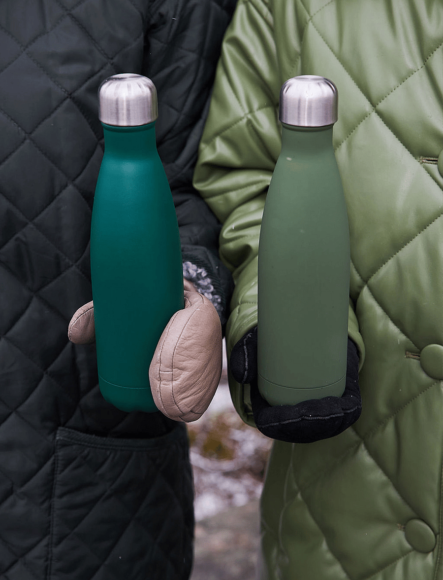 Sagaform - Steel bottle rubber finish 50cl - thermosflaschen - green - 2