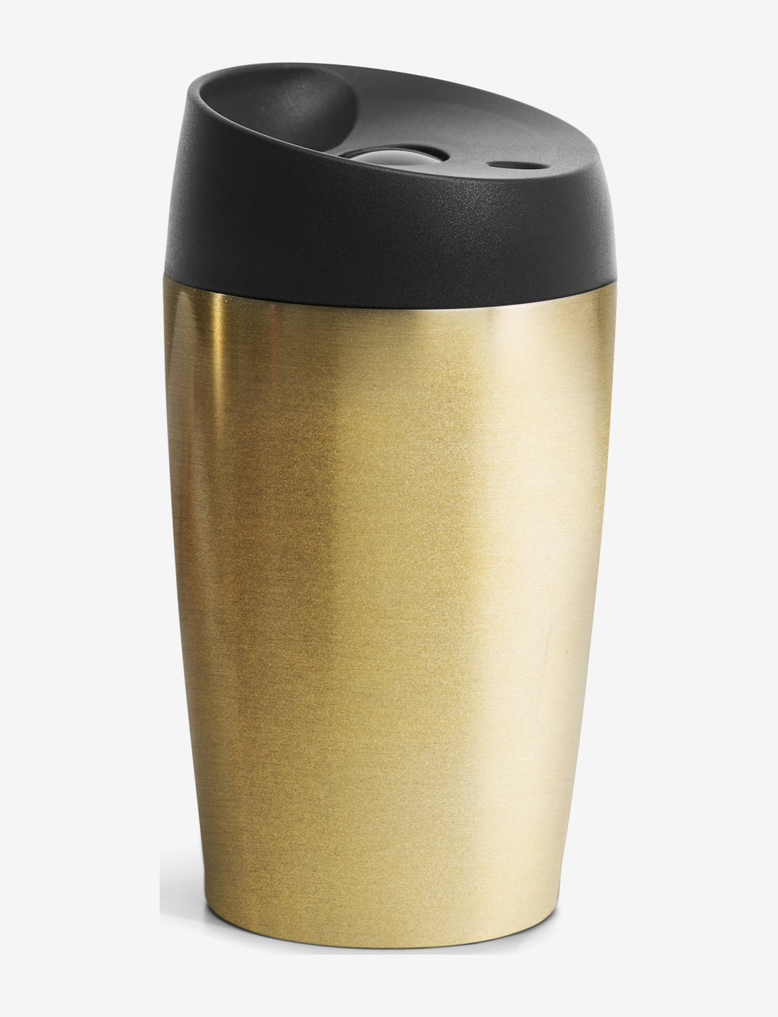 Sagaform - Car mug with lock button 24cl - thermoskoppen - gold - 0