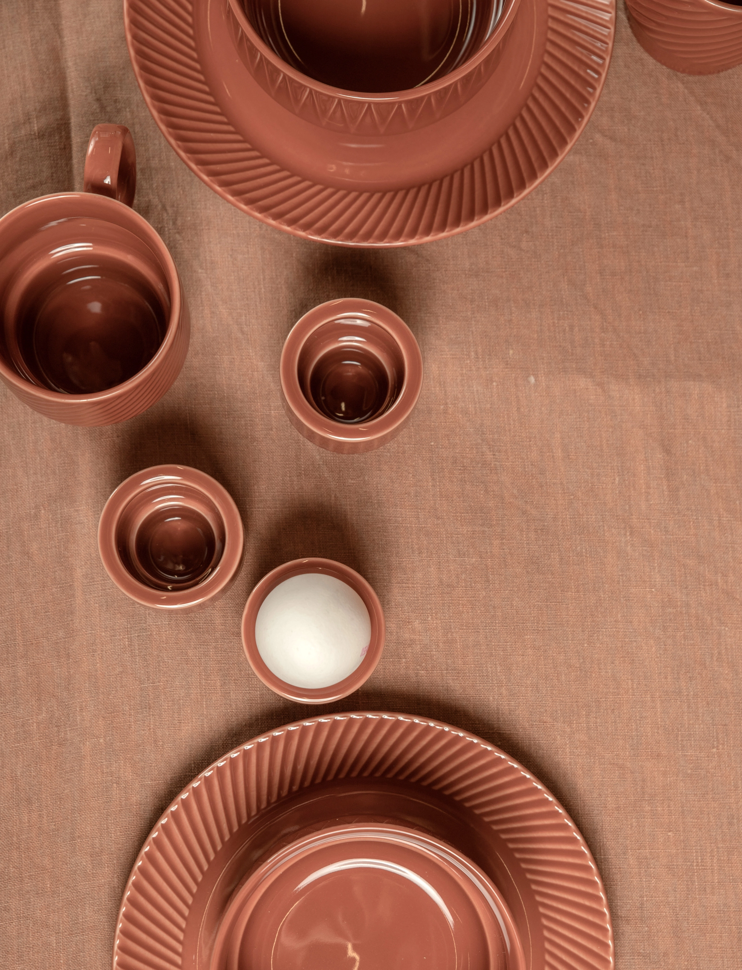 Sagaform - COFFEE & MORE, tealight/egg cup - teelichthalter - terrakotta - 3