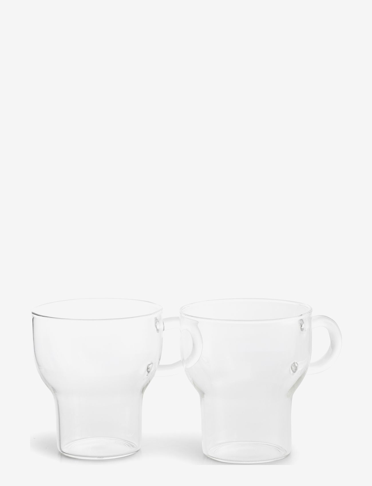 Sagaform - Glass mug 2-pack clear 25 cl - kubki do kawy - clear - 1