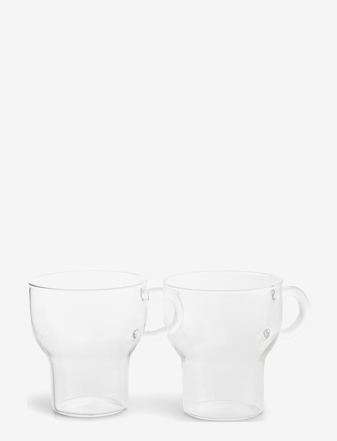 Sagaform - Glass mug 2-pack clear 25 cl - kaffetassen - clear - 0