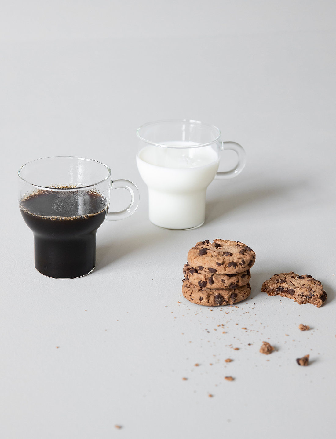 Sagaform - Glass mug 2-pack clear 25 cl - kaffetassen - clear - 1