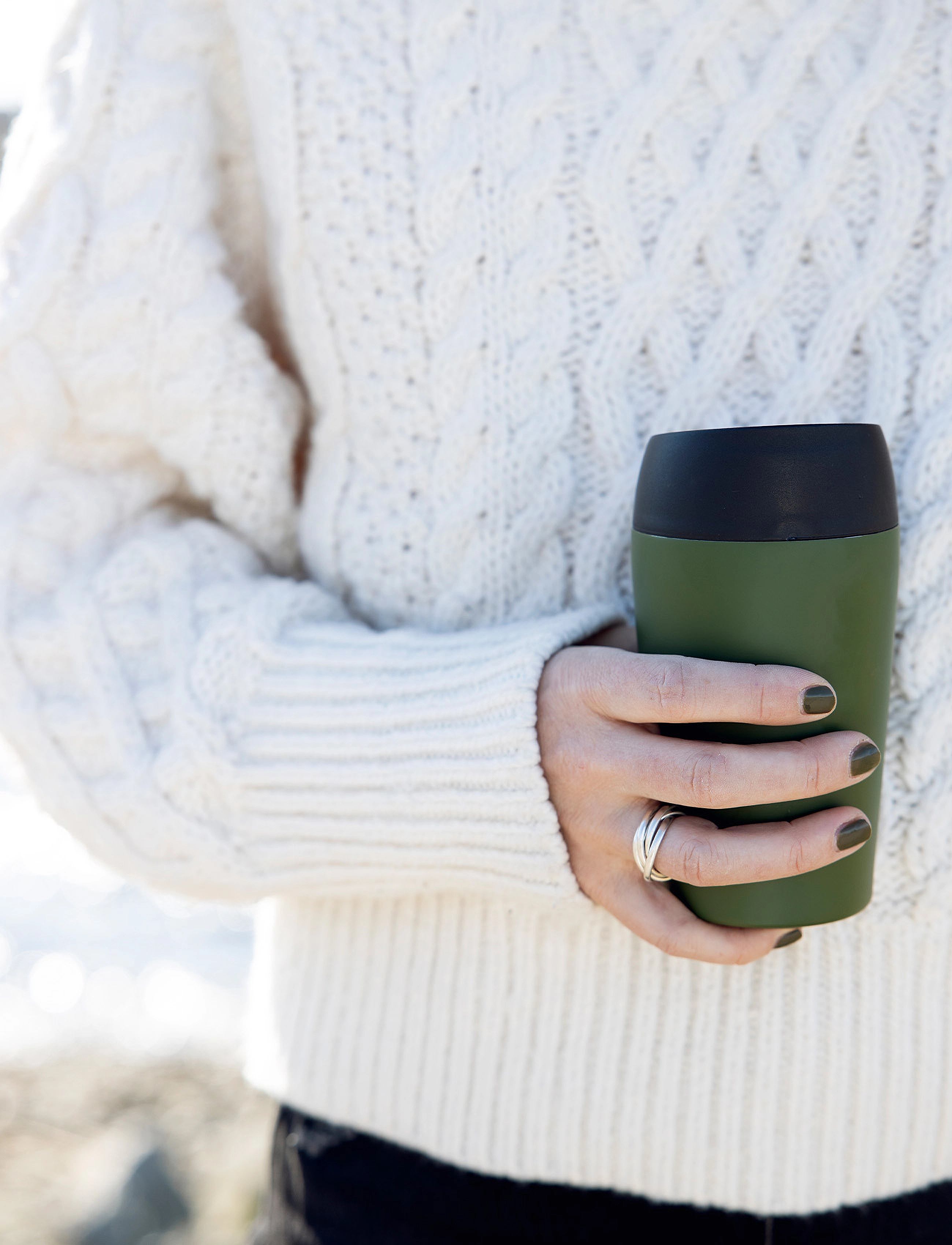 Sagaform Travel Mug With Locking Function 24 Cl, CL, Cups & Mugs, Grün - Thermal Cups, Homeware