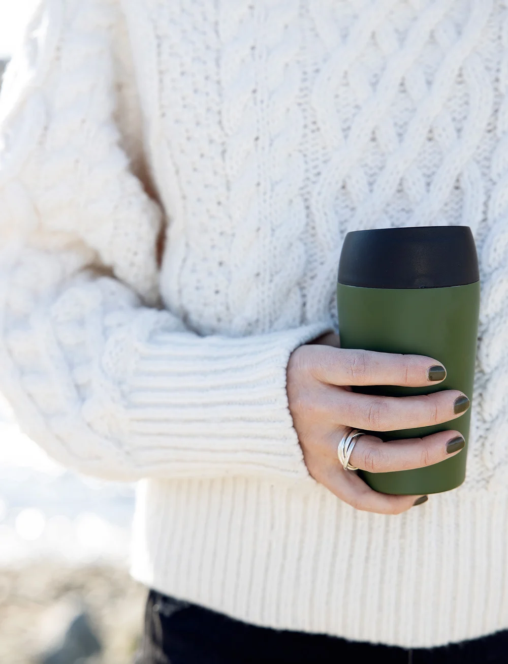Sagaform - Travel mug with locking function 24 cl - thermostassen - green - 1