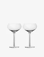 Saga champagne coupe glass, 2-pack - CLEAR