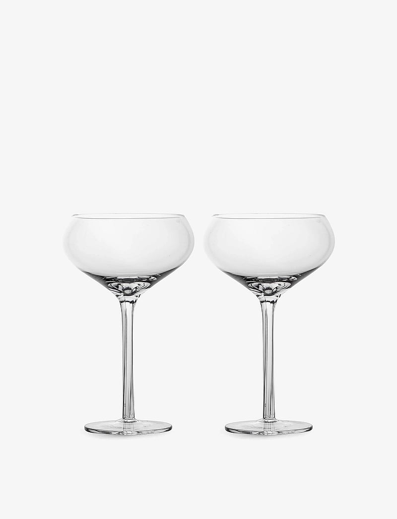 Sagaform - Saga champagne coupe glass, 2-pack - sektgläser - clear - 0