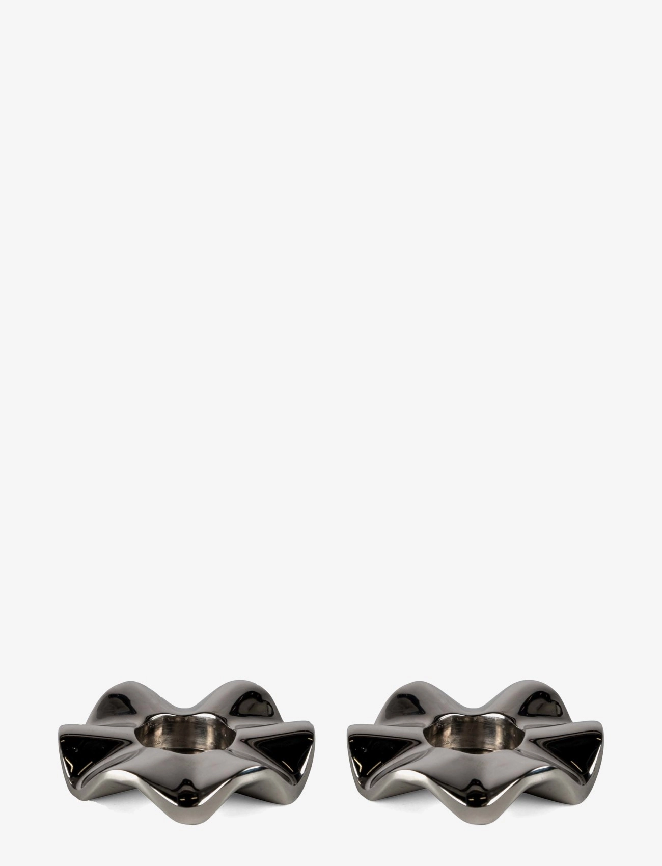 SAGAFORM Signe Lysestage, 2-Pak Silber - 6X6X1CM 6 - Unisex