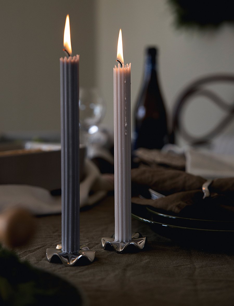 Sagaform - Signe Candleholder 2-pack - die niedrigsten preise - silver - 1