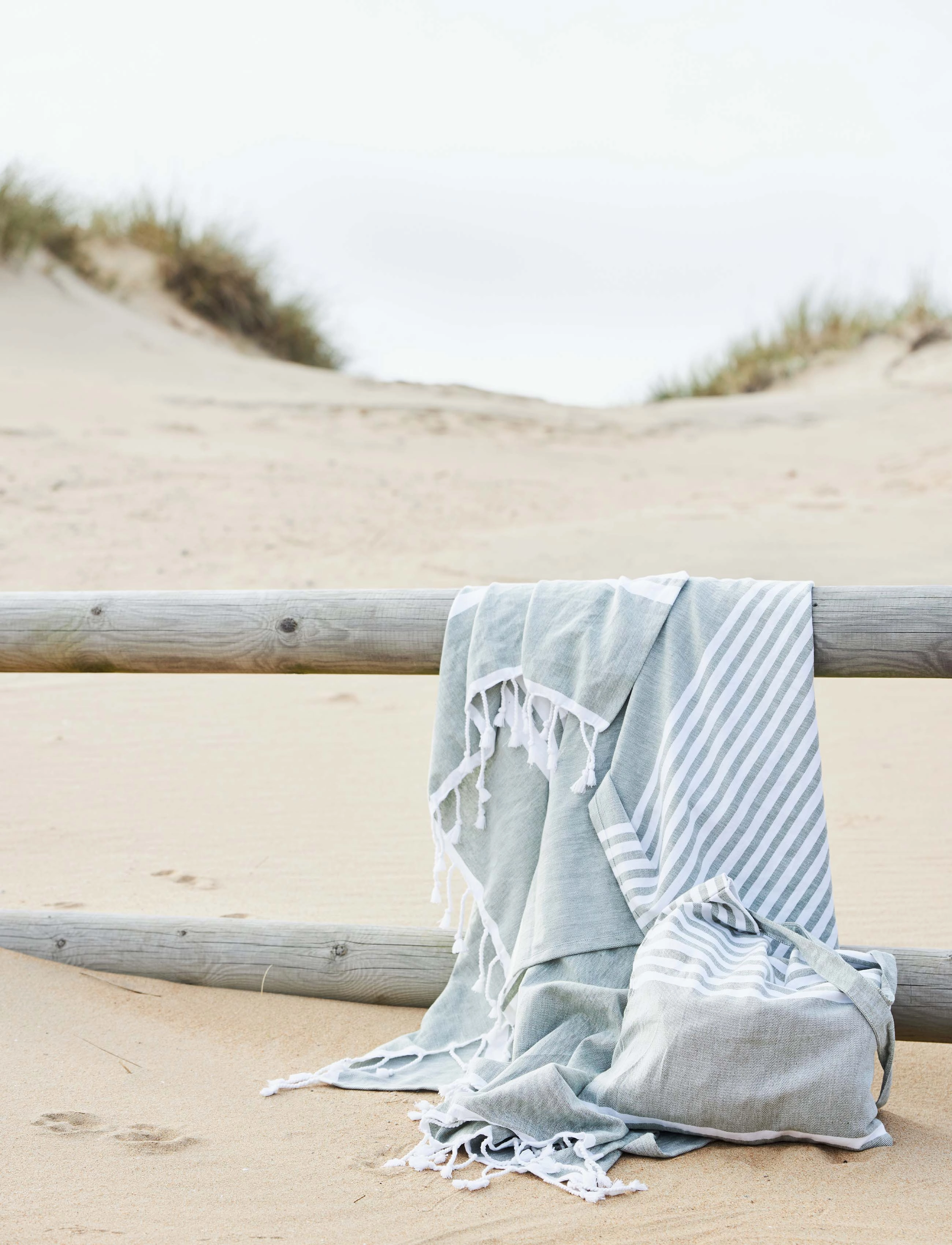 Sagaform Ella Hamam, 145X250 cm, Towels & Bath Towels, Grün - Homeware