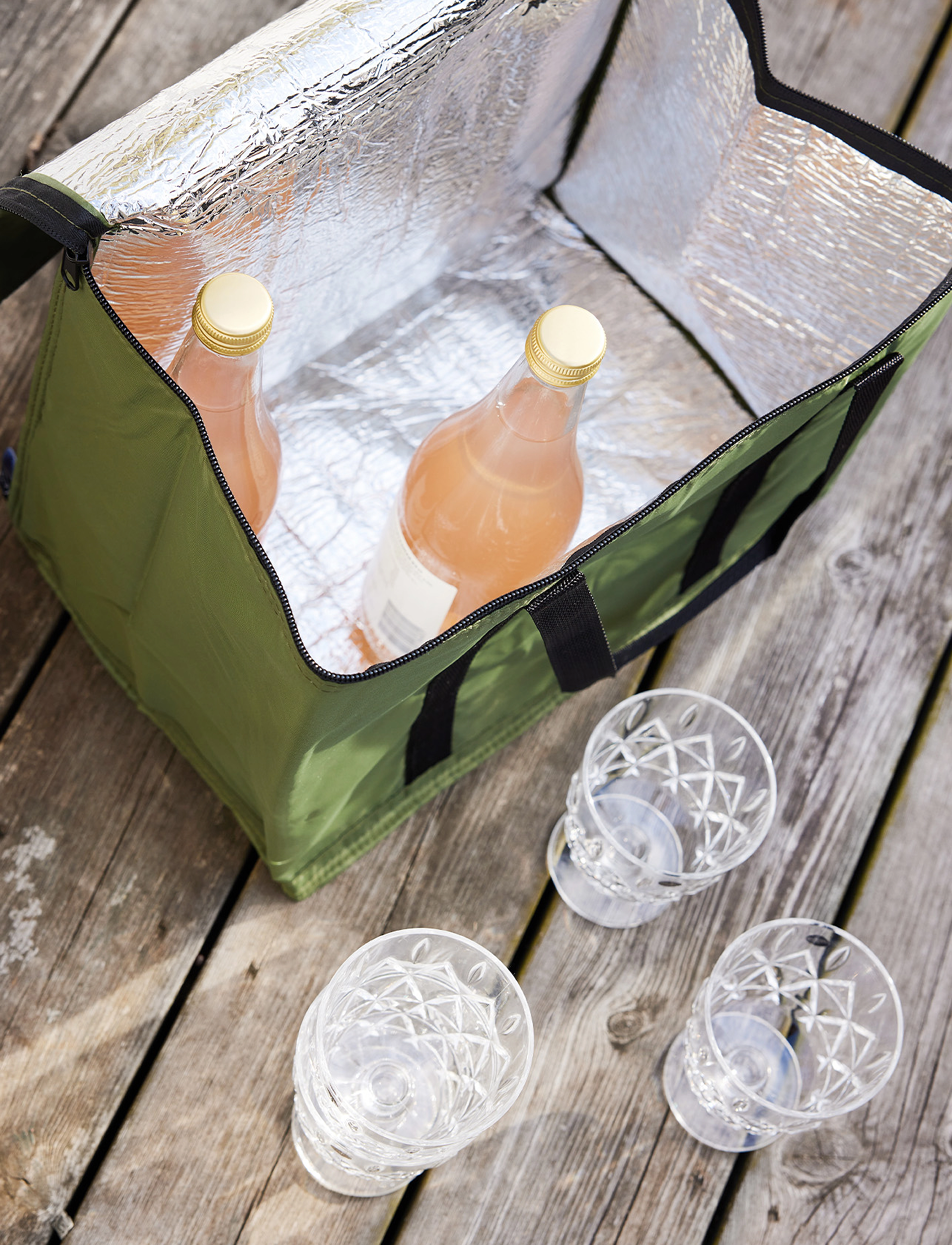 Sagaform Jens Stor Køletaske, 34X22X18 cm, Outdoor Environment, Grün - Cooling Bags & Picnic Baskets, Homeware
