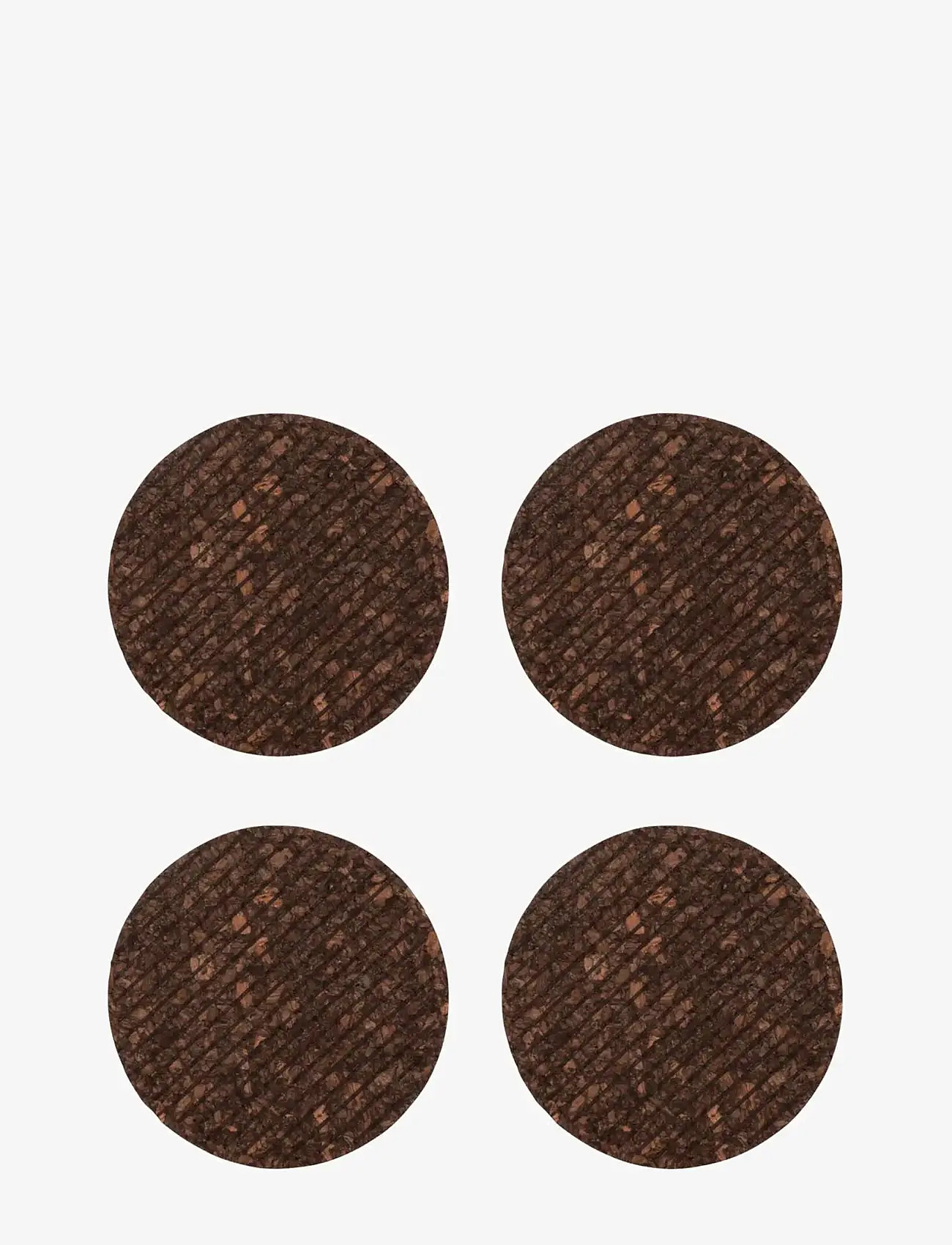 Sagaform - Dante glasunderlägg i kork 4-pack - brun - 0