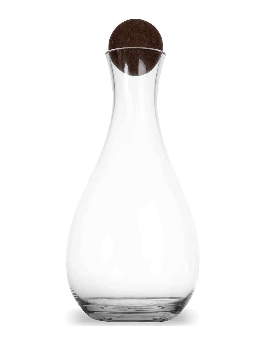 Sagaform - Nature wine carafe with cork stopper - weinkaraffen & dekantierer - klar/mÖrkbrun - 1