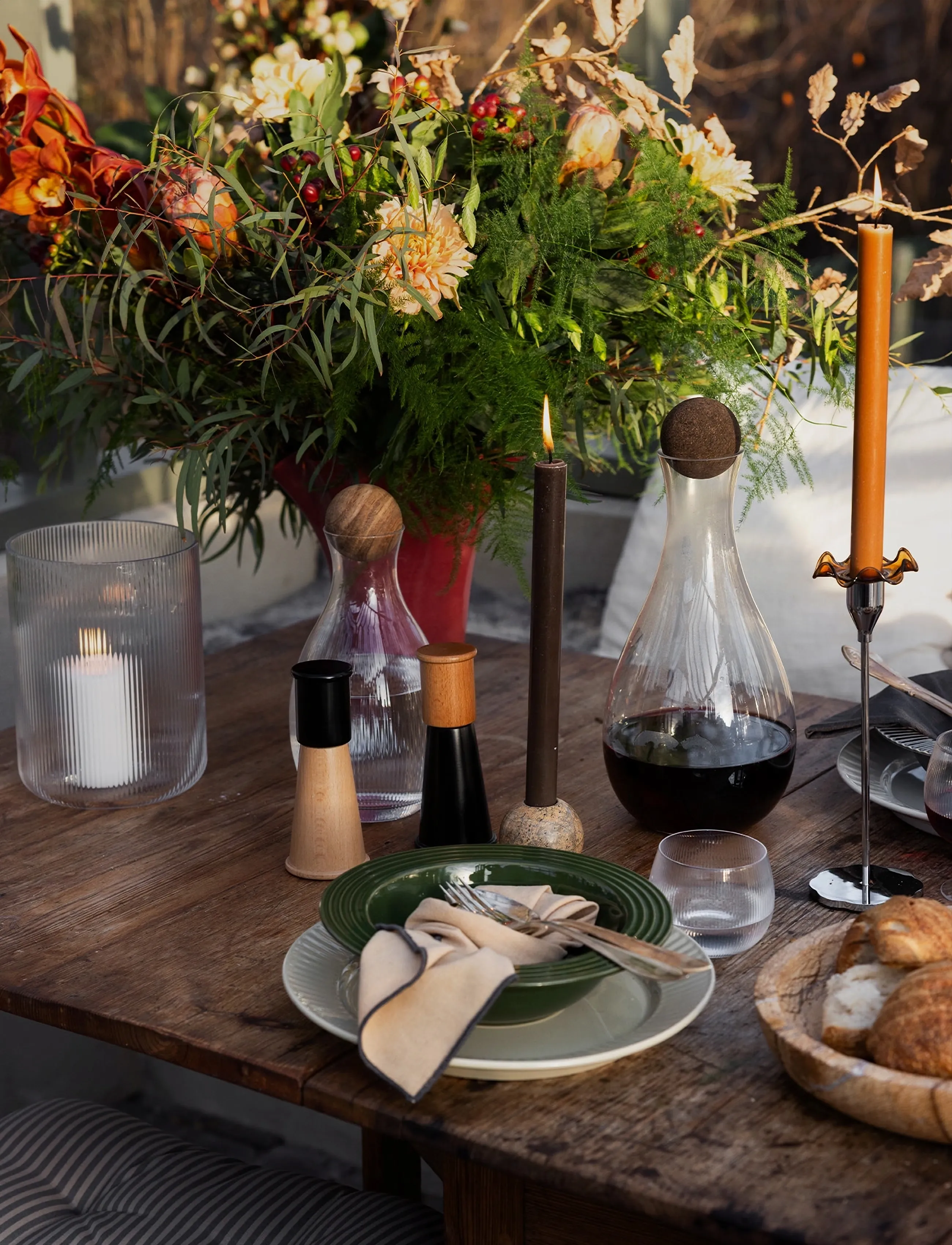 Sagaform Nature-Vinkaraffel Med Korkkugle, One Size x 14.5, Jugs & Carafes, Nackt - Wine Carafes Decanters, Homeware