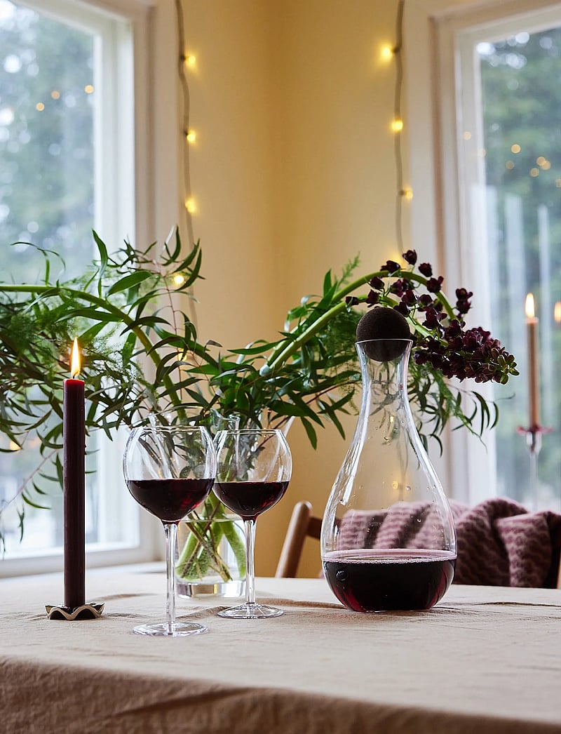 Sagaform - Nature wine carafe with cork stopper - weinkaraffen & dekantierer - klar/mÖrkbrun - 3