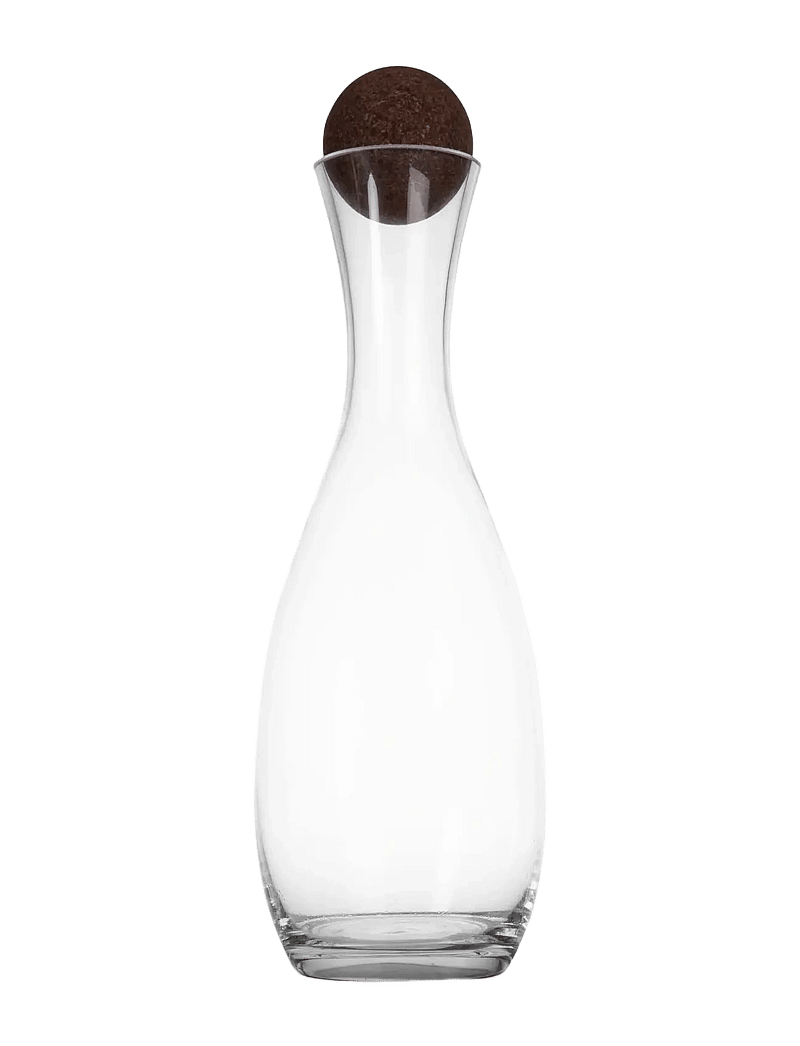 Sagaform - Nature carafe with cork stopper - weinkaraffen & dekantierer - klar/mÖrkbrun - 1