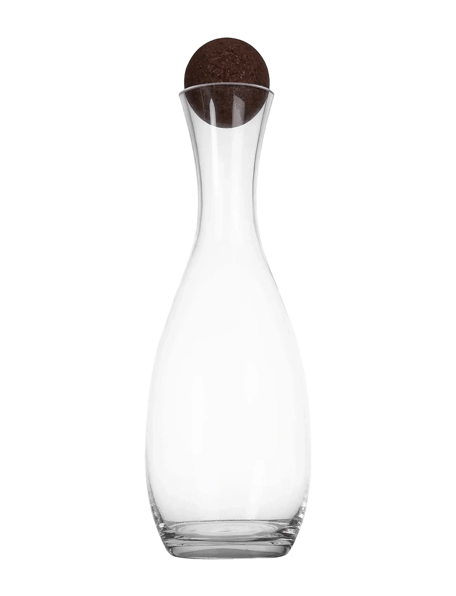 Sagaform - Nature carafe with cork stopper - weinkaraffen & dekantierer - klar/mÖrkbrun - 1