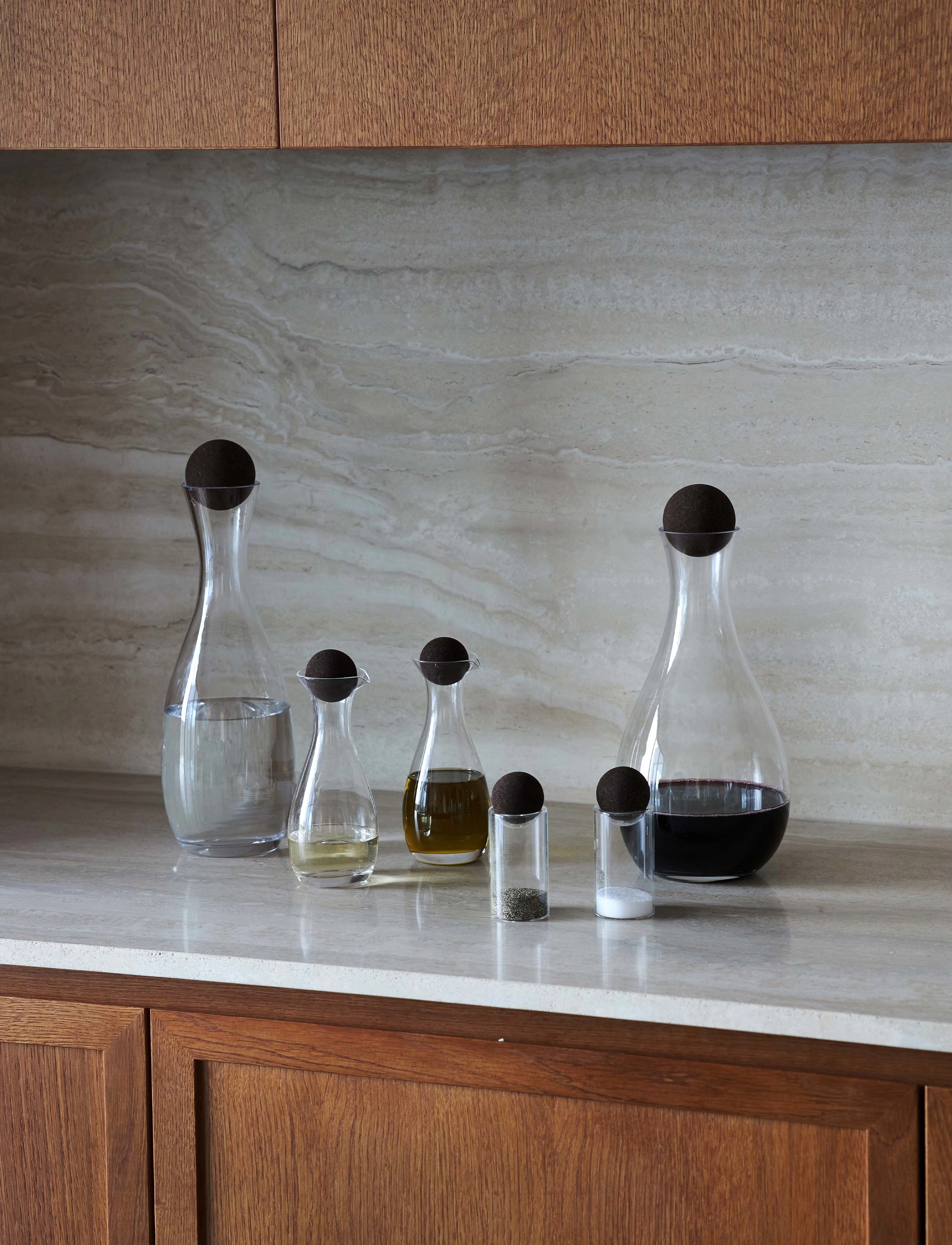 Sagaform Nature-Karaffel Med Korkkugle, One Size x 11.5, Jugs & Carafes, Nackt - Wine Carafes Decanters, Homeware