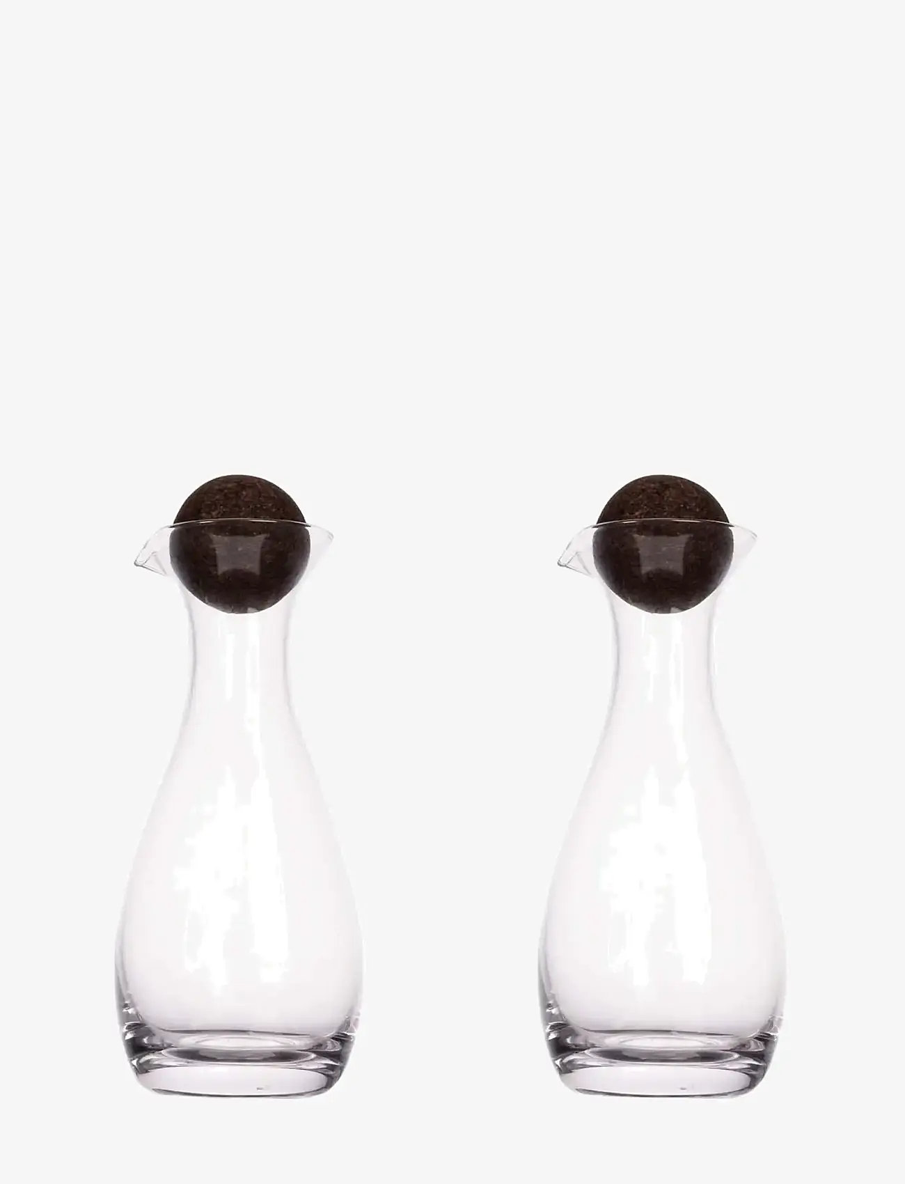 Sagaform - Nature olja/vinägerflaska med korkkula, 2-pack - olja, vinäger & dressingflaskor - klar/mÖrkbrun - 0