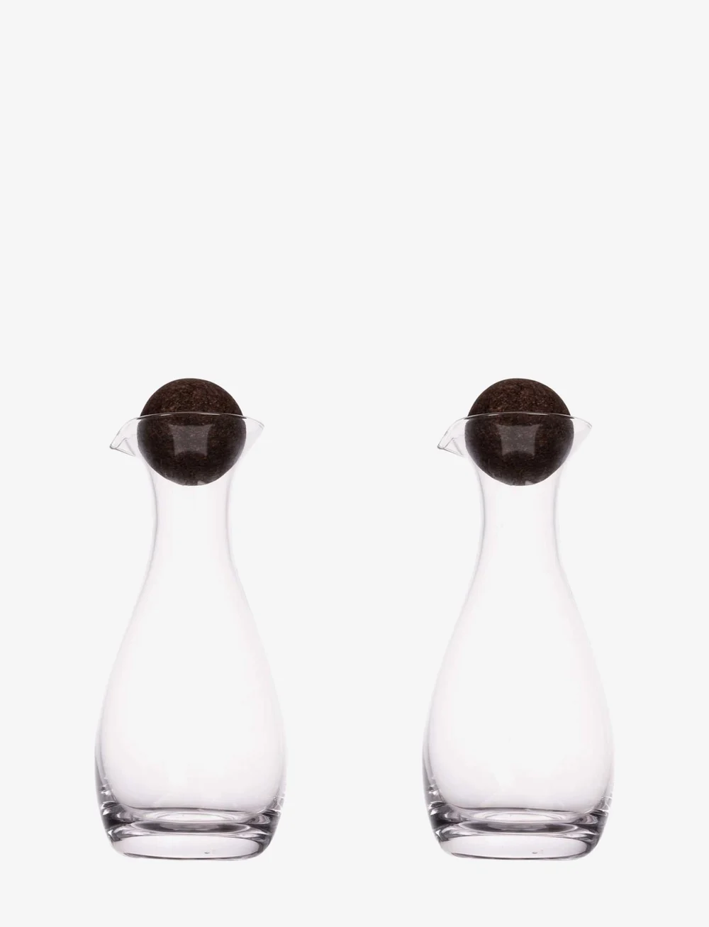 Sagaform - Nature oil/vinegar bottles with cork stoppers, 2-pcs - nach preis einkaufen - klar/mÖrkbrun - 0