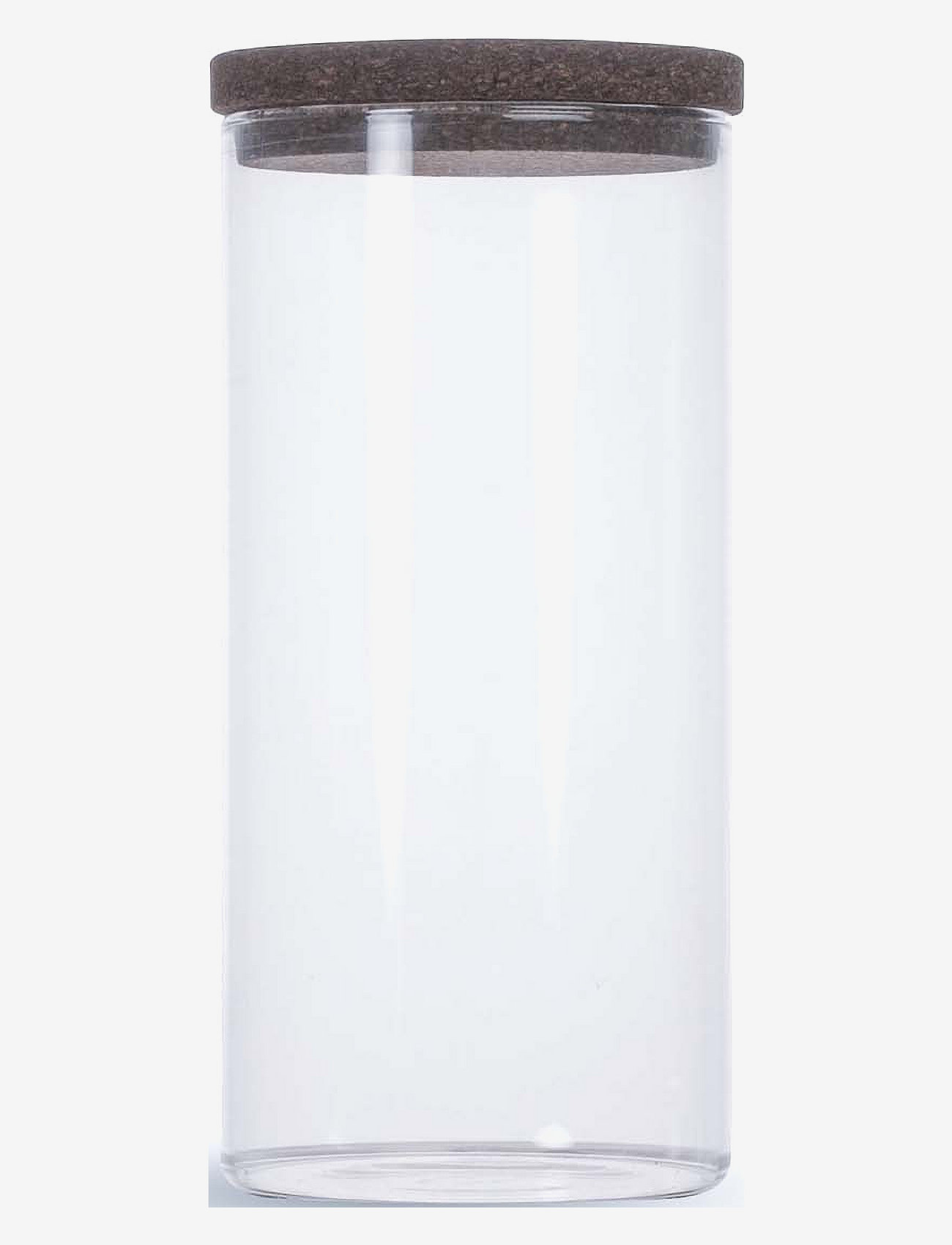 Sagaform - Nature förvaringsbox med korklock - klar/mÖrkbrun - 0