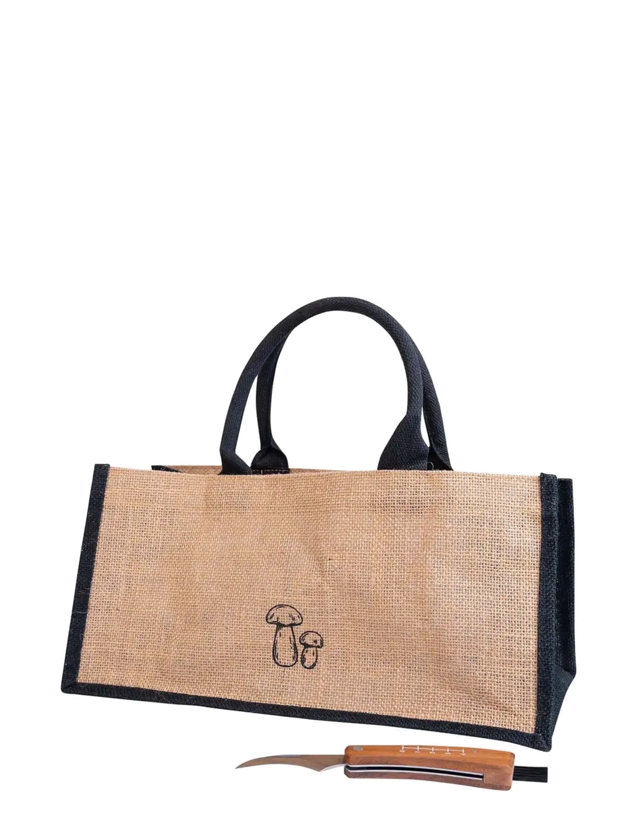 Sagaform - Karl-Johan väska med svampkniv - beige/svart - 1