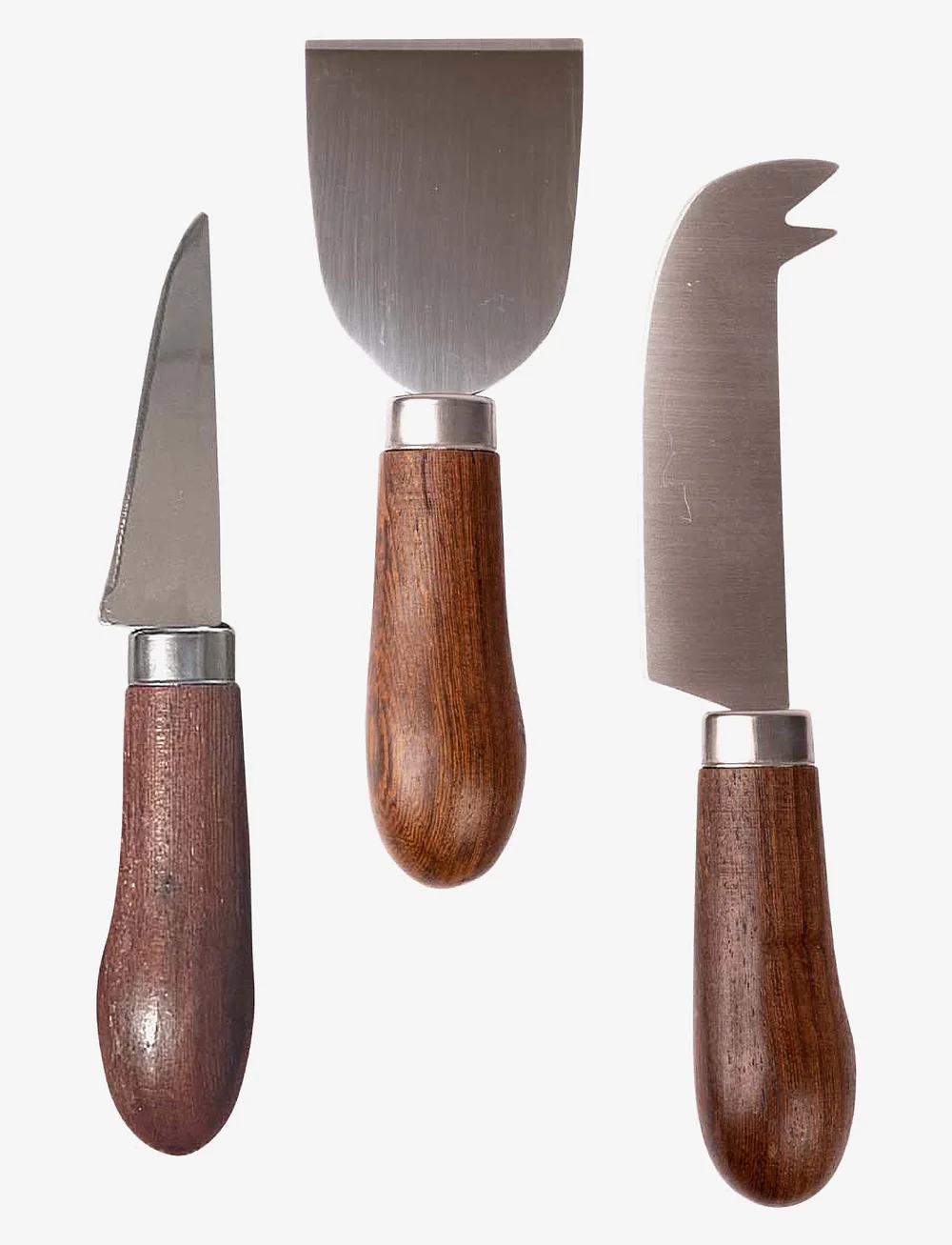 Sagaform - Astrid ostknivset 3-pack - juustunoad - brun/silver - 0